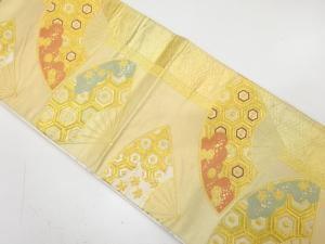 アンティーク　扇に古典柄織り出しリバーシブル袋帯（材料）